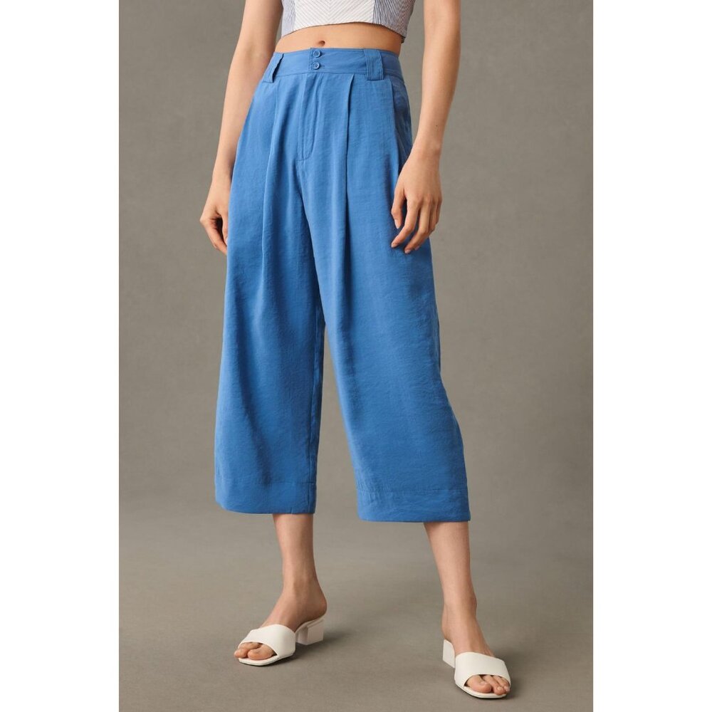 Anthropologie Cropped Trousers Blue